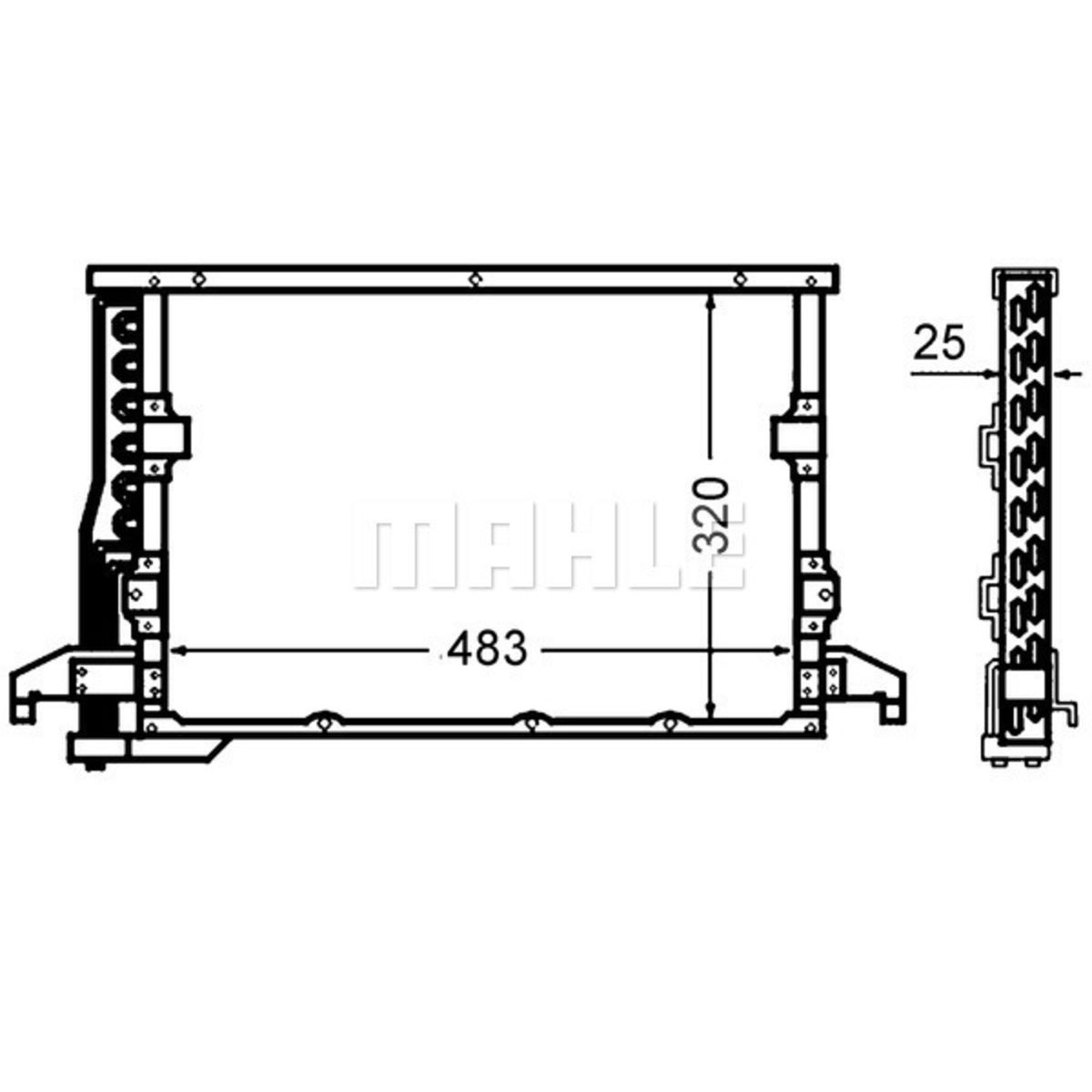 Lauhdutin, ilmastointilaite MAHLE AC 512 000S