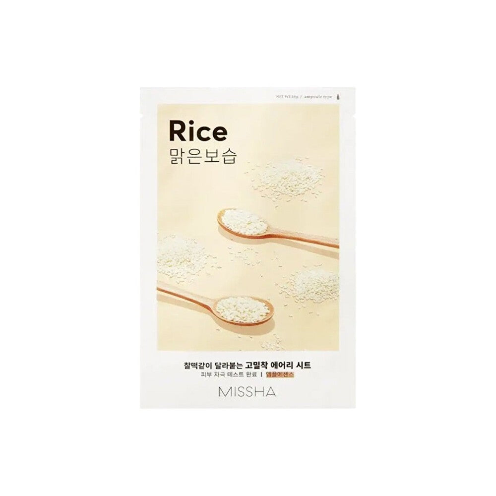 Missha Airy Fit Rice puhdistava ja virkistävä arkkinaamio 19g