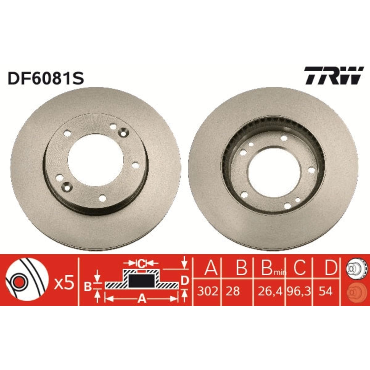 Jarrulevy TRW DF6081S