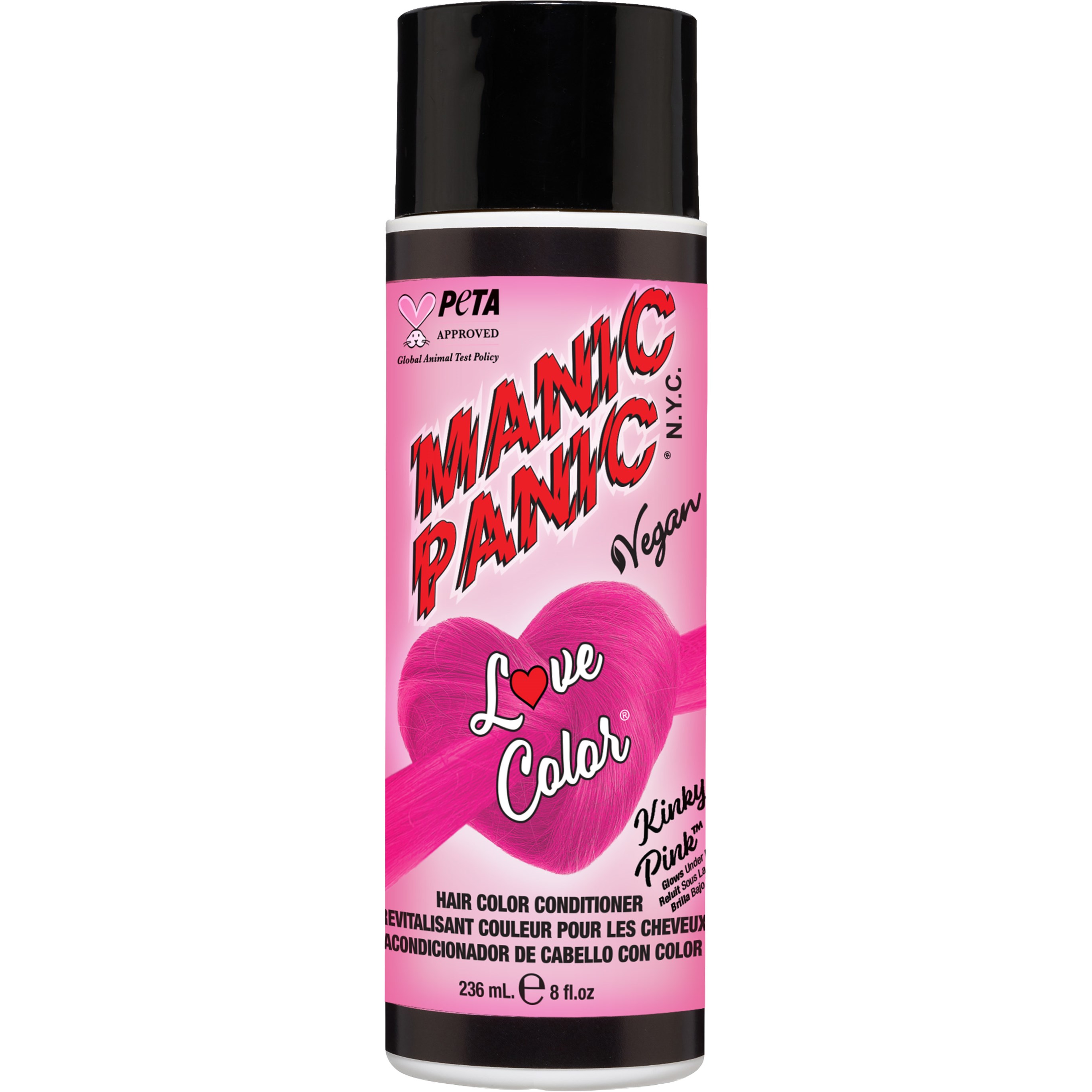 Manic Panic Love Color® Hair Color Depositing Conditioner Kinky Pink 236ml