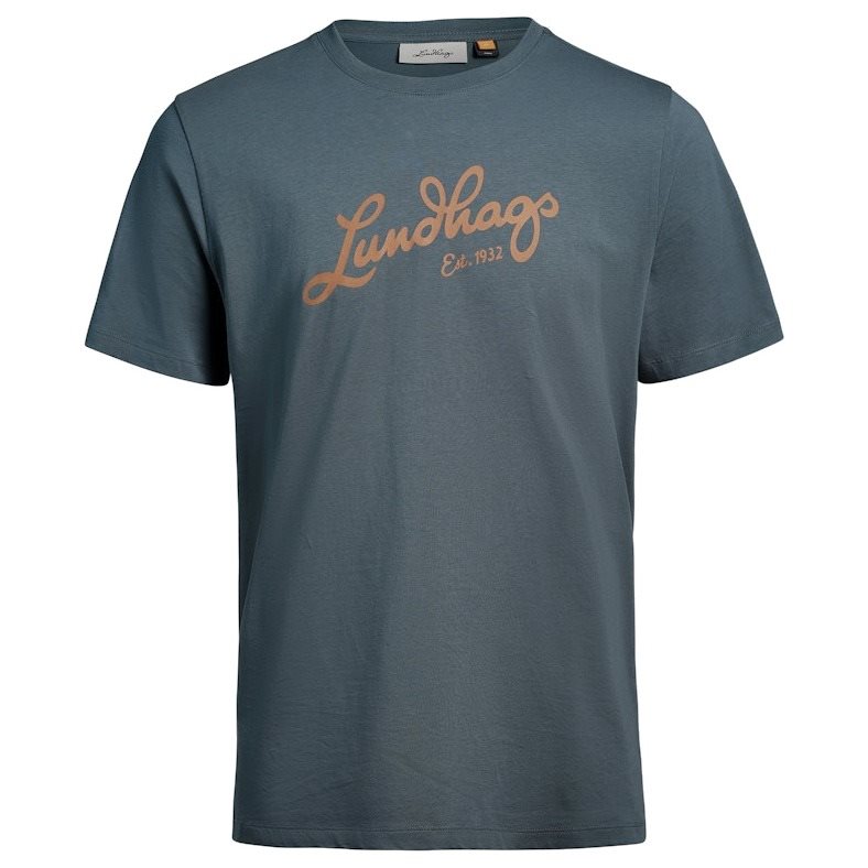 Lundhags Järpen Logo T-shirt M Dk Sky Blue - XXL