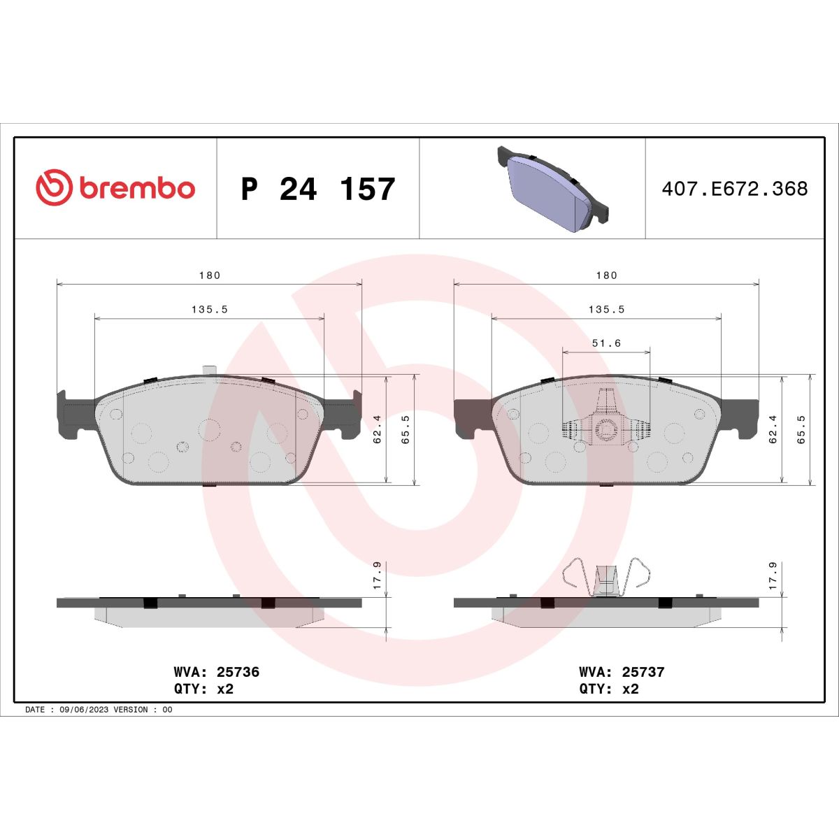 Jarrupalat, levyjarru BREMBO P 24 157