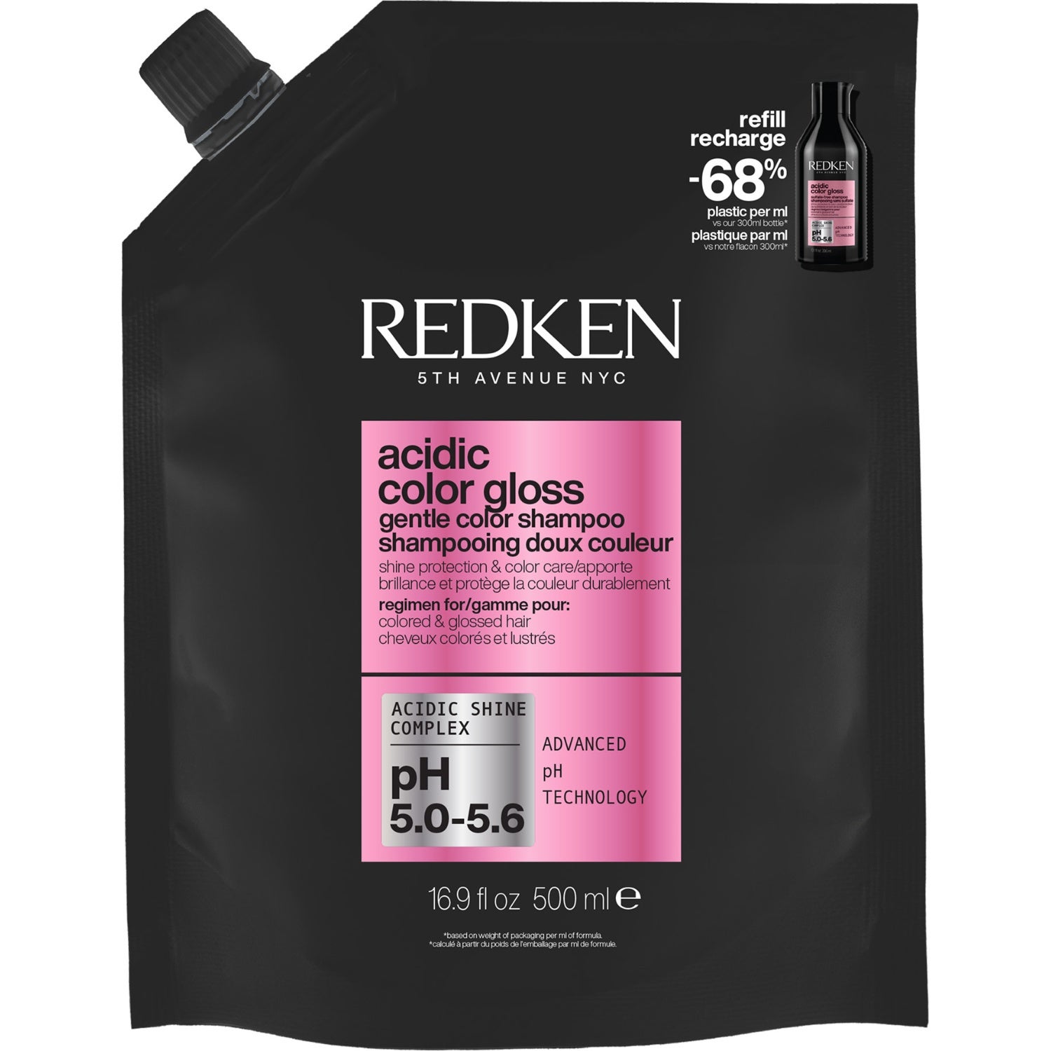 Redken Acidic Color Gloss Shampoo - 500 ml Refill