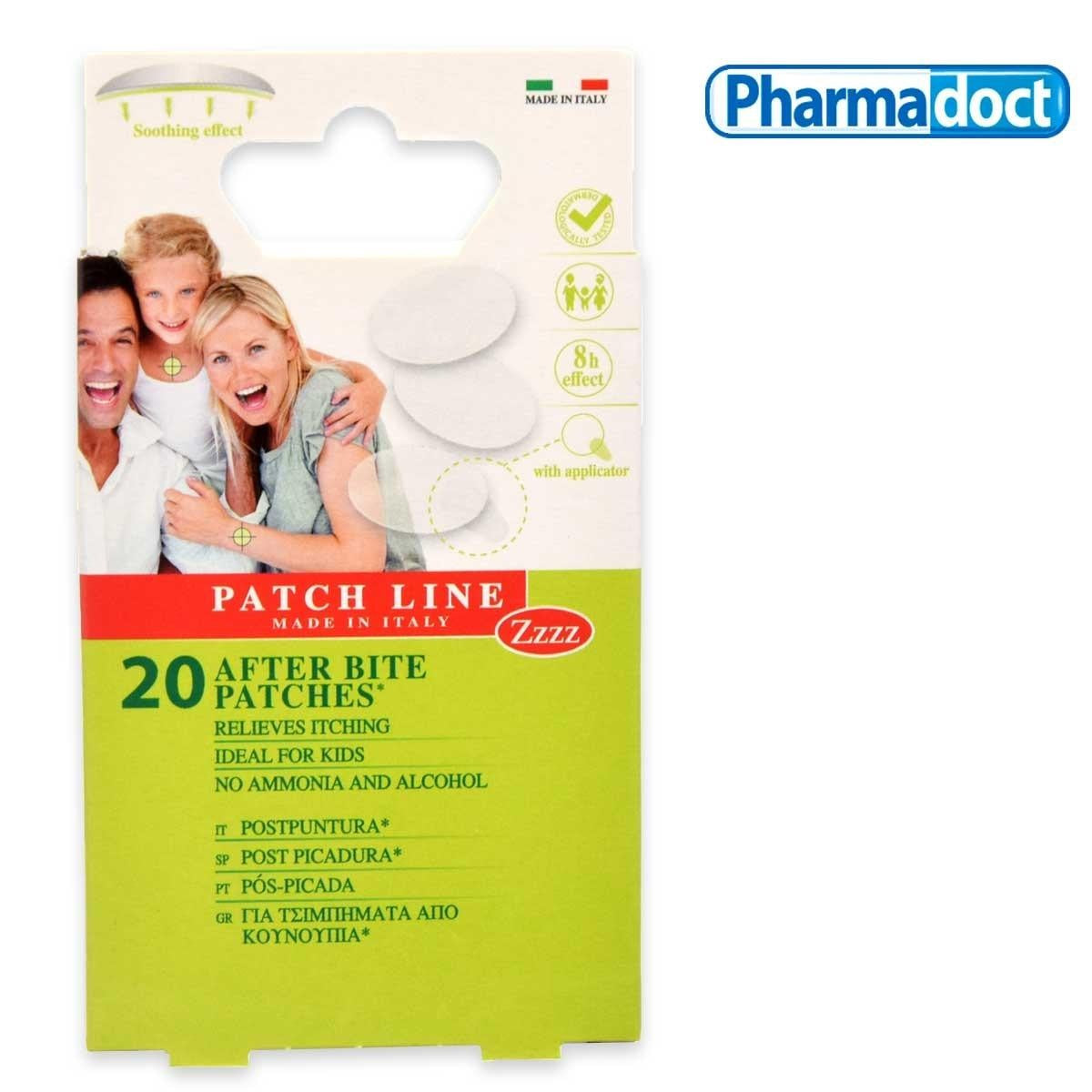 Pharmadoct Patch Line-20 puremisen jälkeiset laastarit