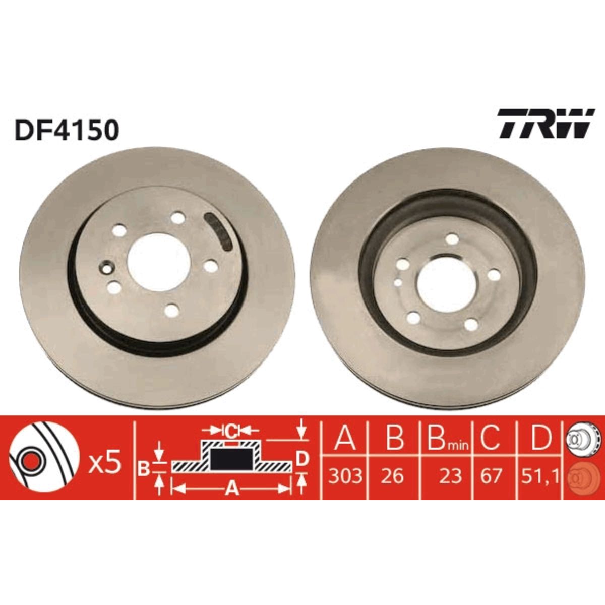 Jarrulevy TRW DF4150