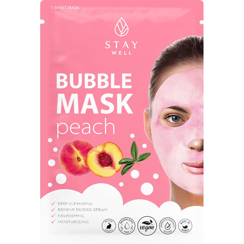 Stay Well Deep Cleansing Bubble Mask Peach 1pcs - 20 g