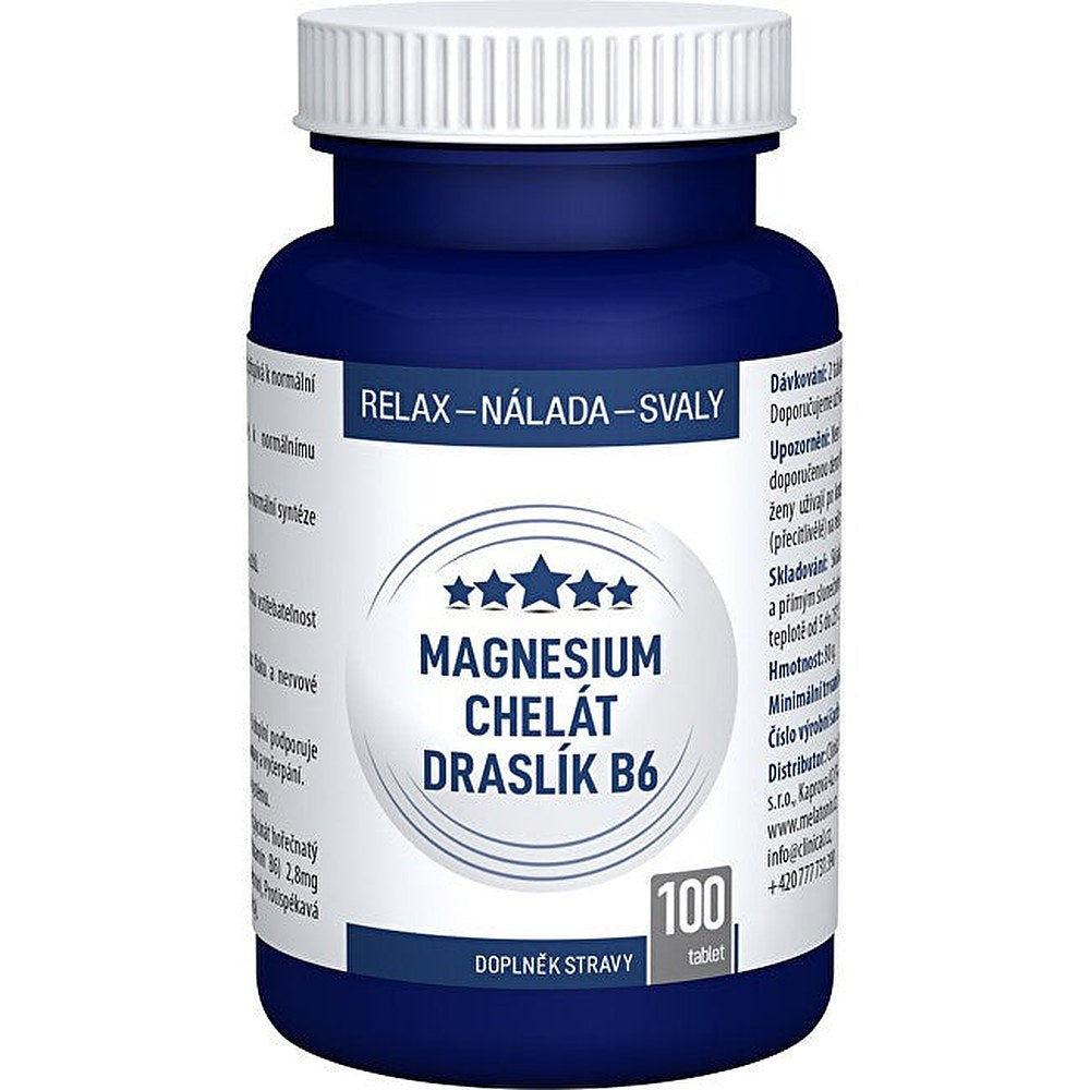 Clinical Chelato Di Magnesio + Potassio B6 100 Compresse — Integratore minerali