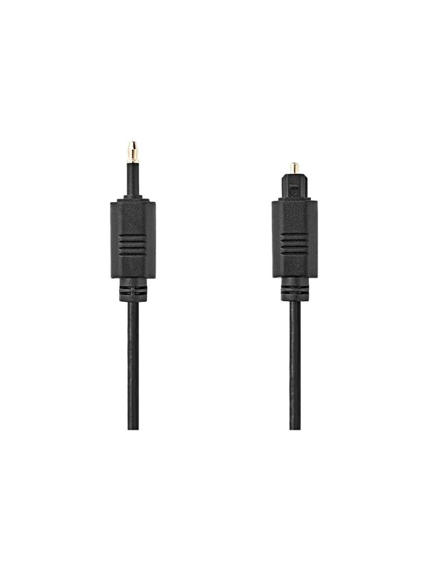 Nedis Optinen Audiokaapeli | TosLink uros | Mini-Toslink | 1.00 m | Pyöreä | PVC | Musta | Label