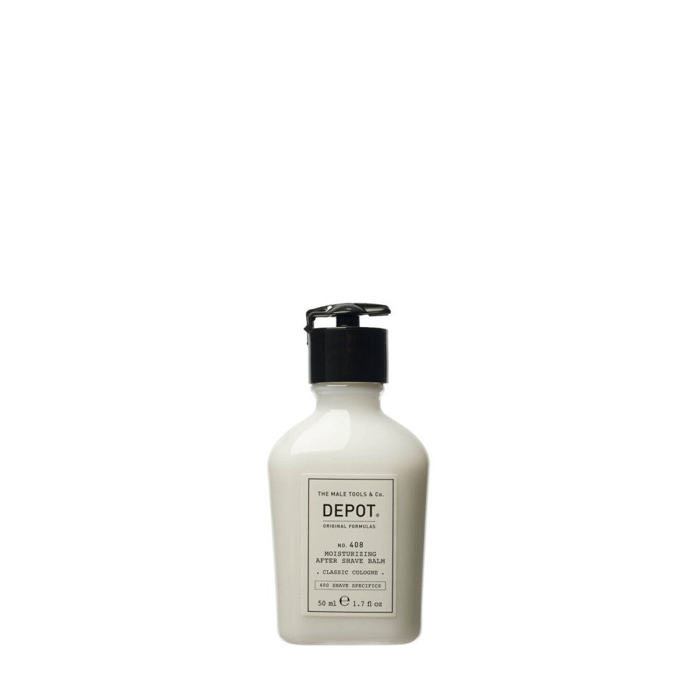 Depot, 400 Parranajotiedot nro 408, Klassinen kölninvesi, Kosteuttava partavesi, Partabalsami, 10ml