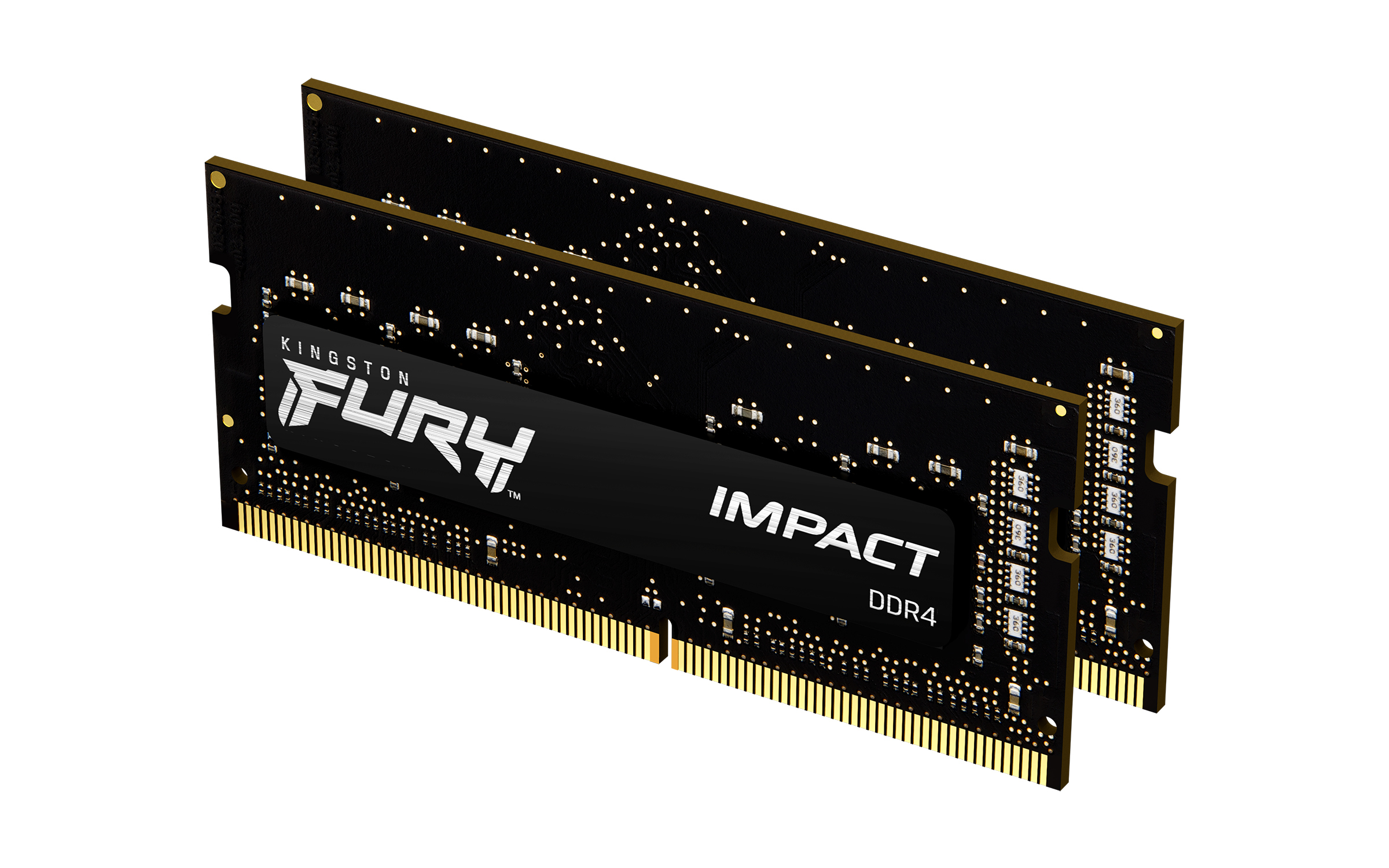 Kingston FURY Impact DDR4-3200 - 16GB - CL20 - Dual Channel (2 pcs) - Intel XMP - Musta