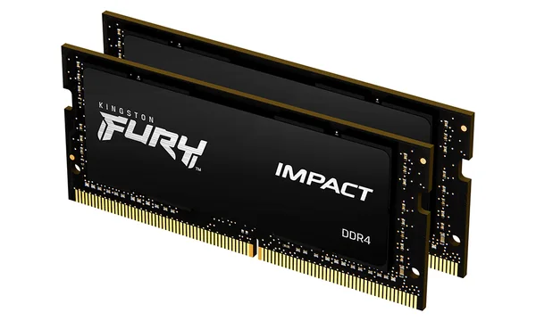 Kingston FURY Impact DDR4-3200 - 16GB - CL20 - Dual Channel (2 pcs) - Intel XMP - Musta