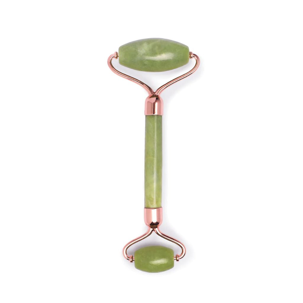 Island Jade Rose Gold Gemstone Facial Roller