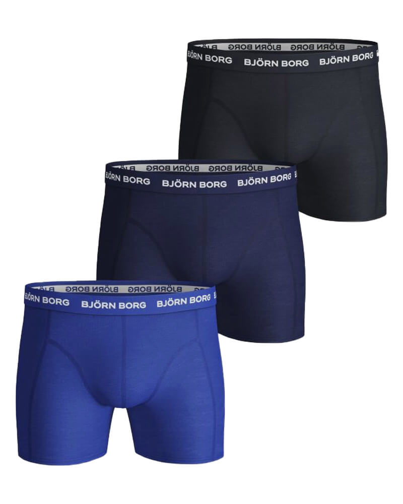 Björn Borg Essential 3-pack Cotton Stretch Shorts - Str. L 3 stk.