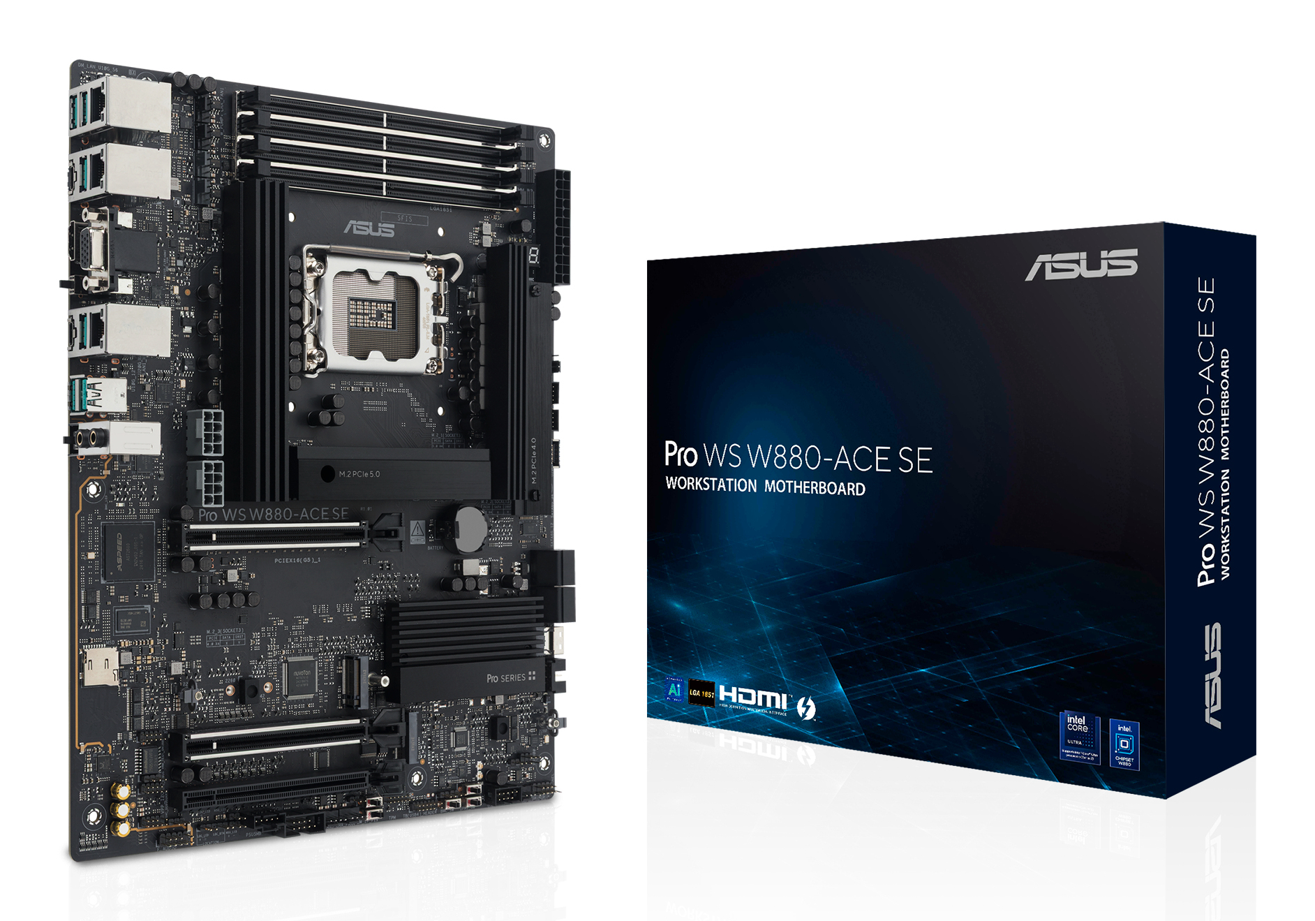 ASUS Pro WS W880-ACE SE Emolevy - Intel W880 - Intel LGA1851 - DDR5 RAM - ATX