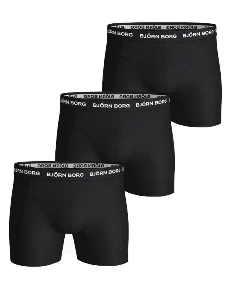 Björn Borg Essential 3-pack Cotton Strech Shorts Sort- Str. XXL 3 stk.