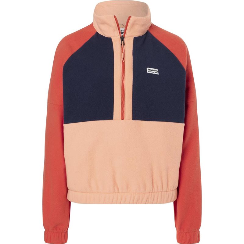 Marmot Wm's Retro Rocklin 1/2 Zip Fresh Apricot/Arctic Navy/Ginger Bl - L