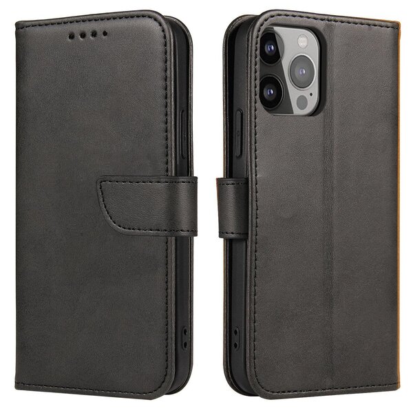 Hurtel Magnet Case Cover for Nokia X30 Flip Cover Wallet Stand Black