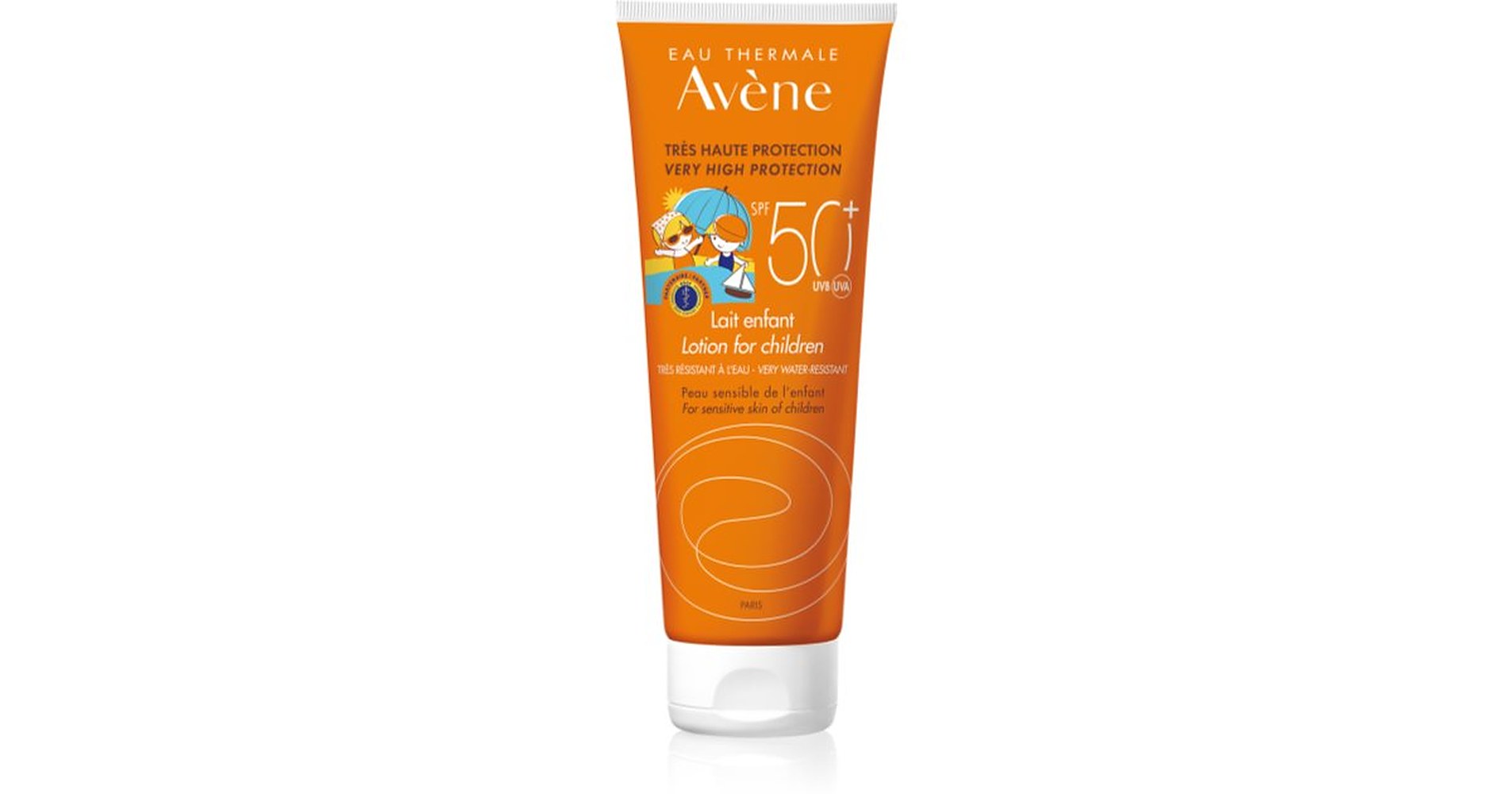 Avène Sun Lotion for Children rusketusmaito SPF 50+ 2-vuotiaista ja yli 250 ml