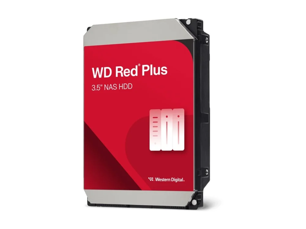 WD Red Plus 3.5" 10 Tt, 7200 RPM, 256 MB, SATA III -kovalevy (NAS)