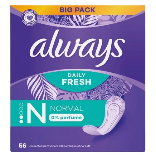 Always Daily Fresh Normal Hajusteettomat Pikkuhousunsuojat - 56 kpl