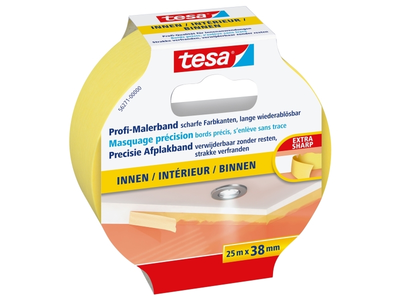 tesa Masking Tape Professional 25m x 38mm Yellow