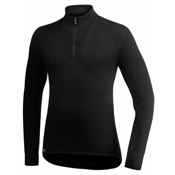 Woolpower Zip Turtleneck 400 Black - XXS