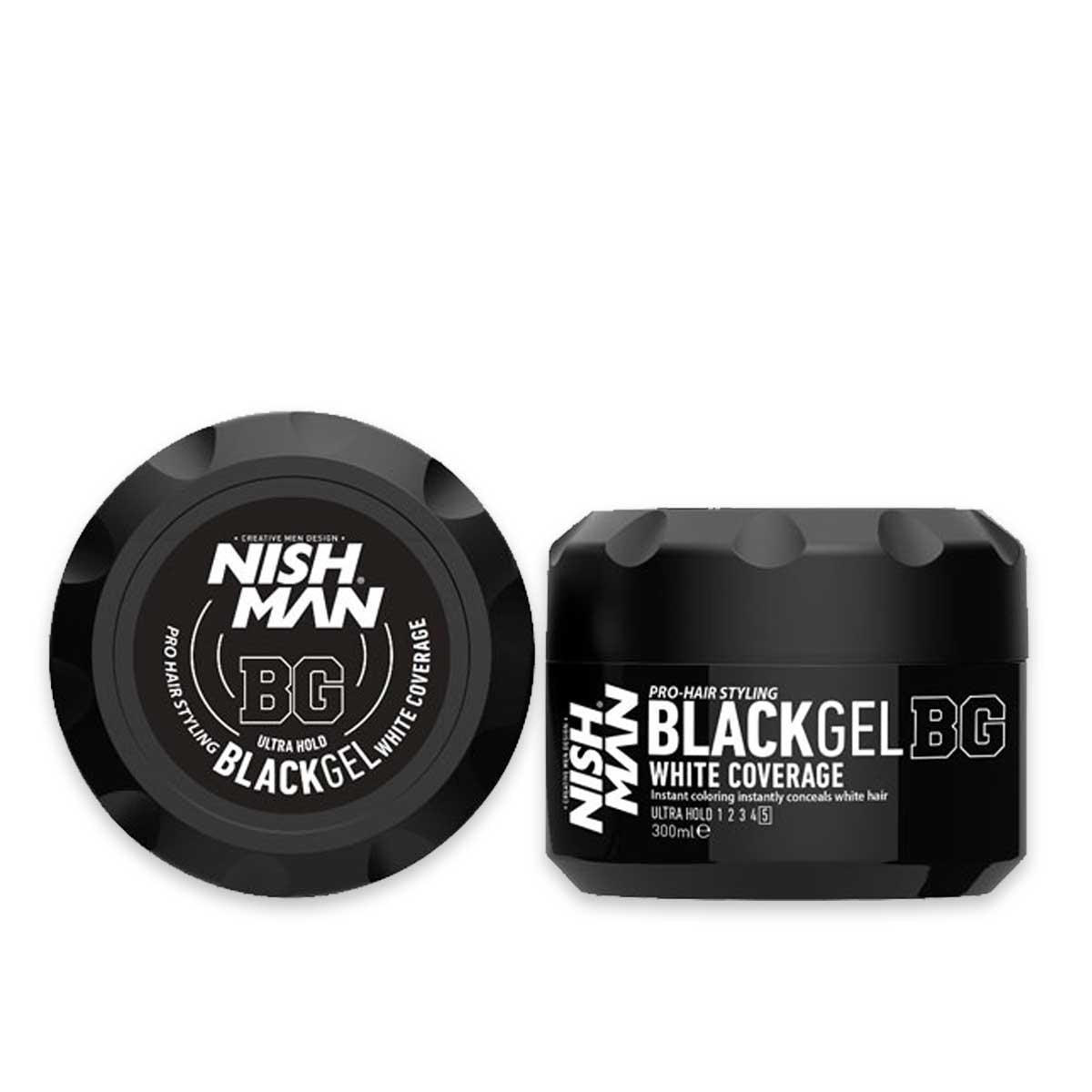 Nishman Black Gel White Coverage 300 ml