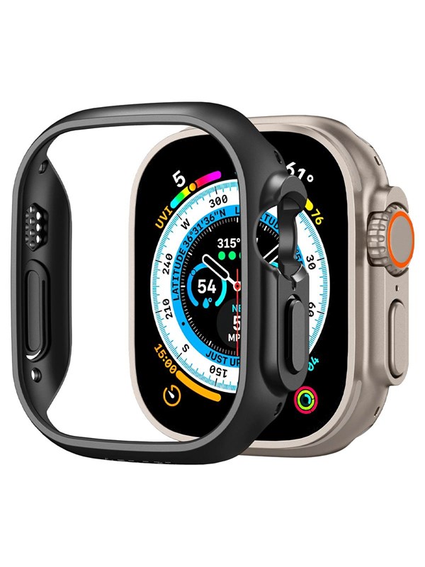 Spigen Thin Fit, Kotelo, Älykello, Musta, Apple, Apple Watch Ultra, Polykarbonaatti (PC)