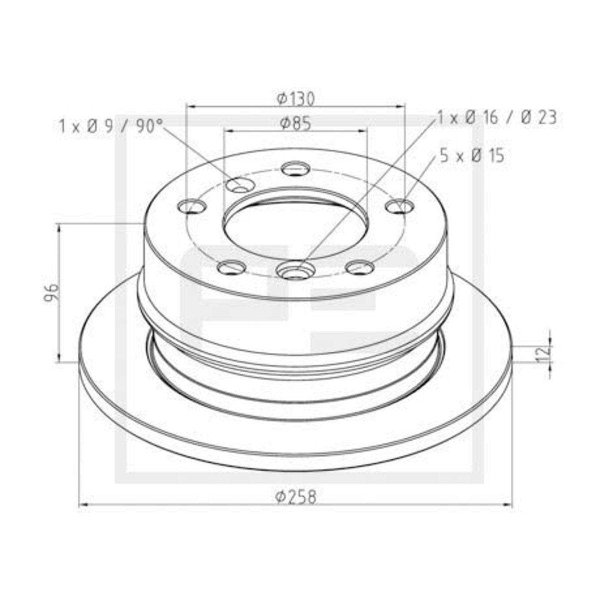 Jarrulevy PETERS ENNEPETAL 016.290-00A