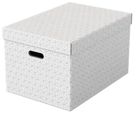 Esselte Home säilytyslaatikko L valkoinen, 3kpl/pkt, Kartonki, Valkoinen, 355 mm, 305 mm, 510 mm, 1,1 kg