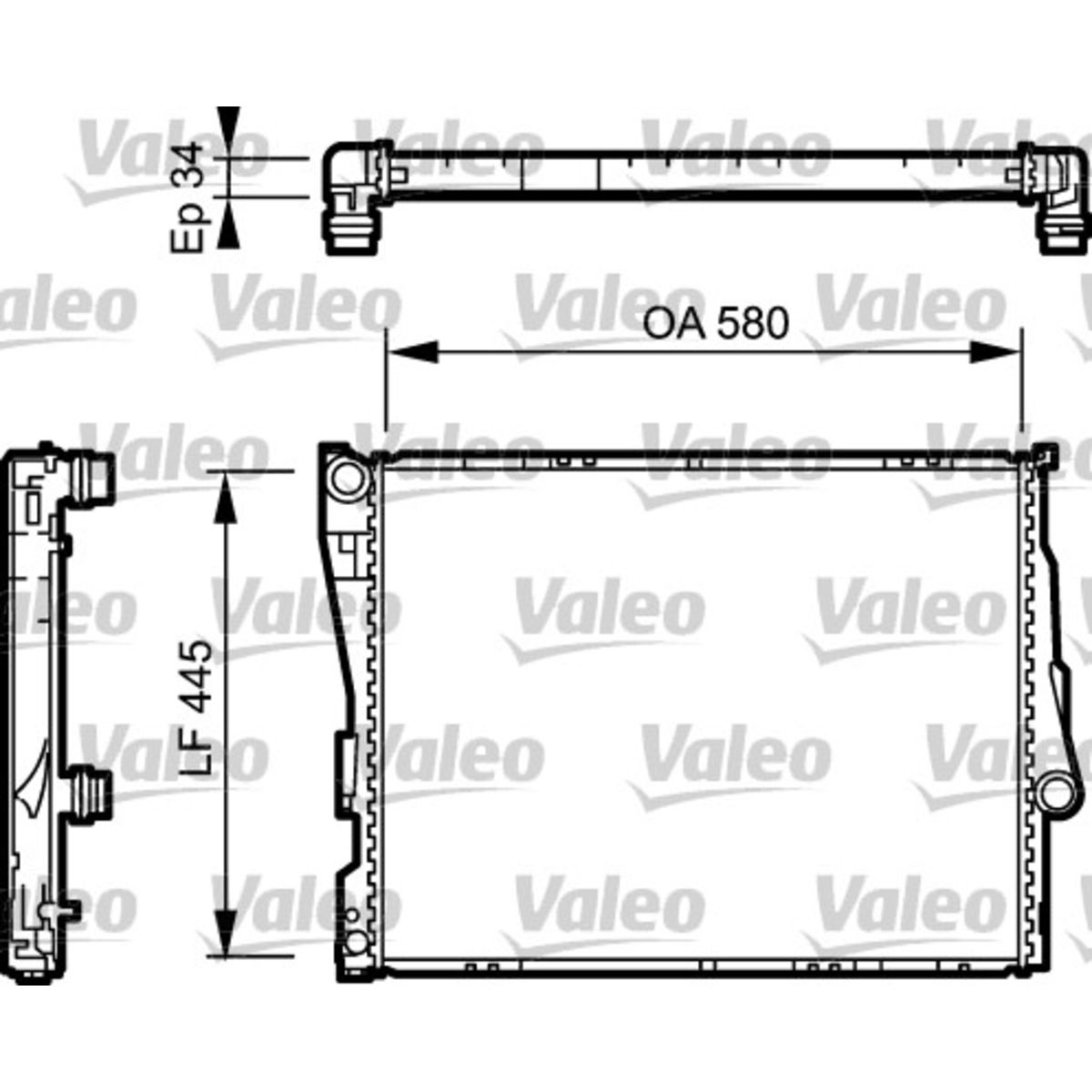 Jäähdytin, moottorin jäähdytys VALEO 734276