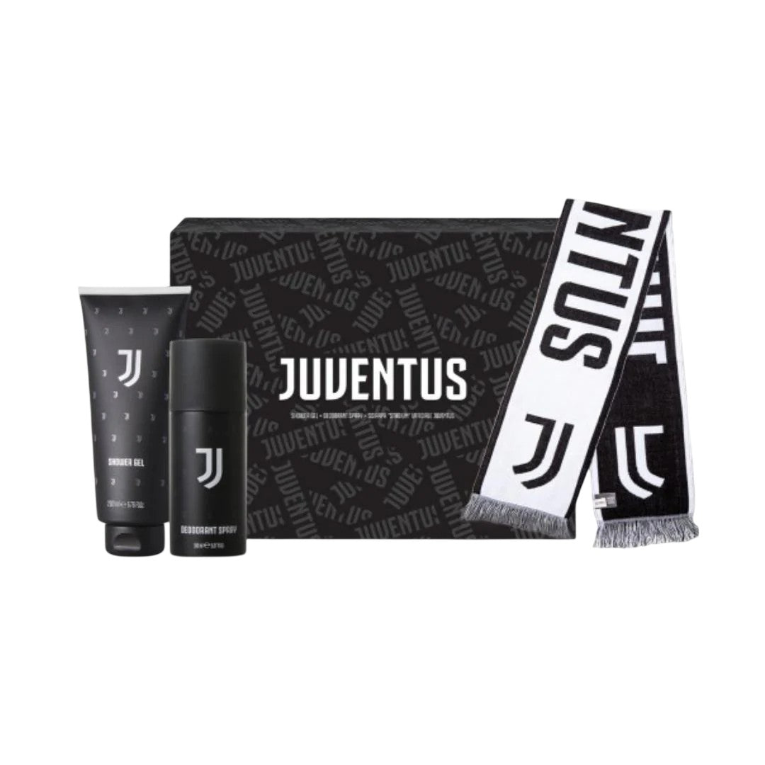 Juventus lahjasetti (huivi + deo 150ml + suihkugeeli 200ml tb)