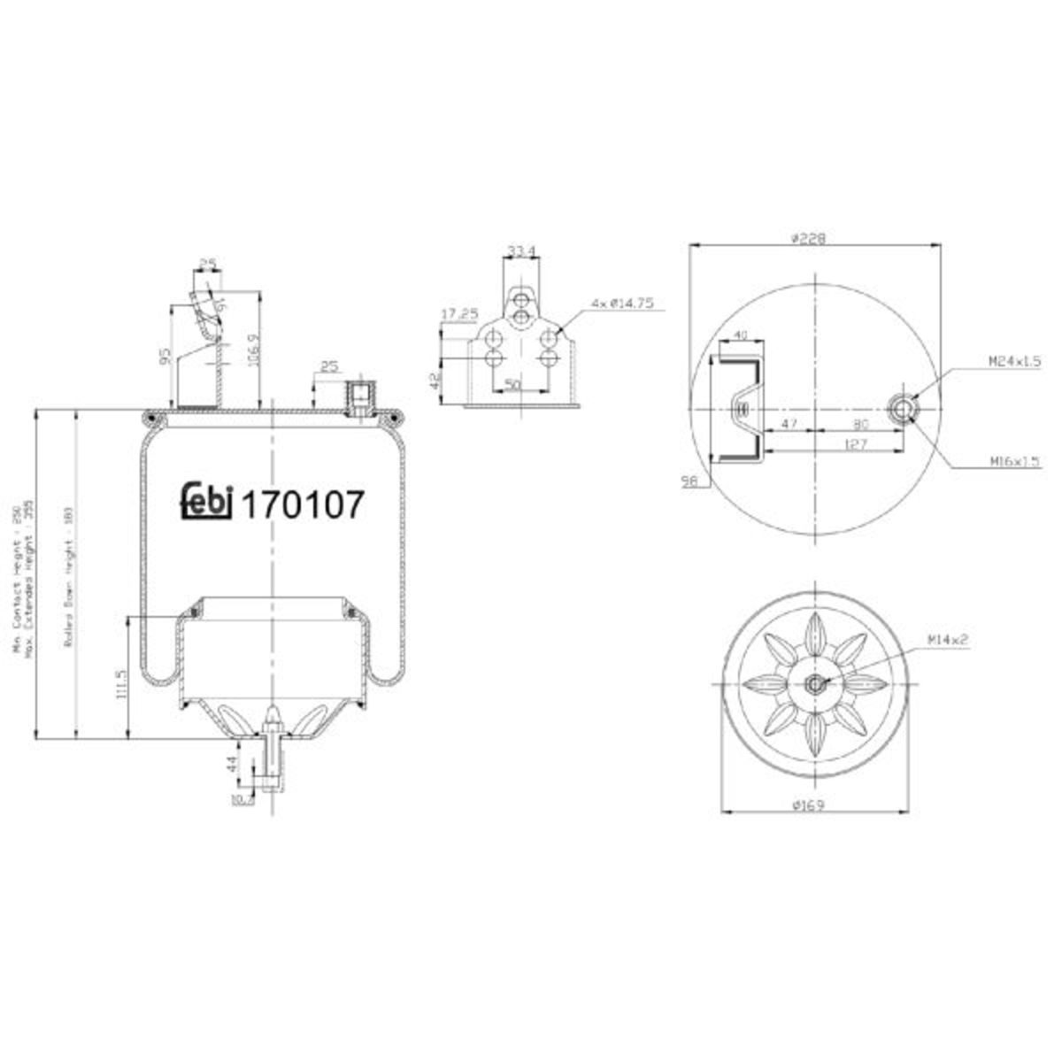 Metallipalje, ilmajousitus FEBI BILSTEIN 170107