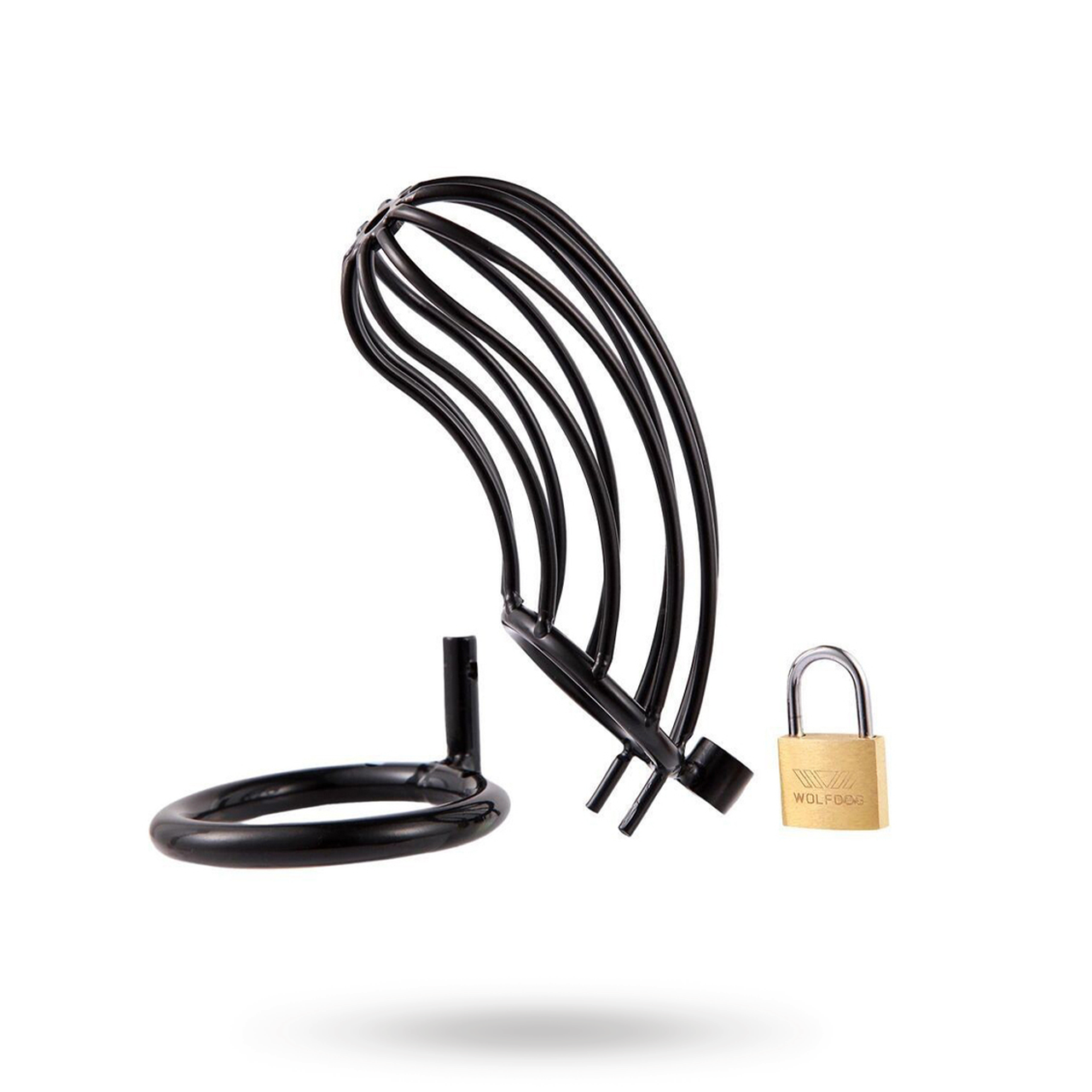 Metal Chastity Cage Grid Black 50 mm Siveyshäkki