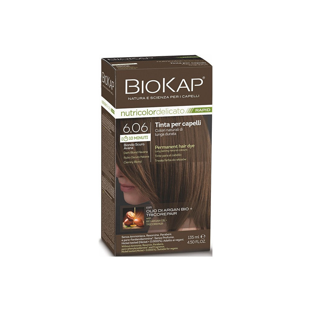 Biokap BIOKAP DELICATE RAPID hiusväri - 6.06 Tummanvaalea Havana 135 ml