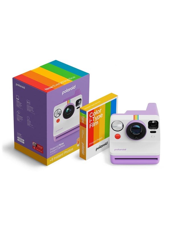 Polaroid Now, violetti, valkoinen, automaattinen, 0,4 - 1,3 m, Polaroid-sovellus, LED, USB Type-C