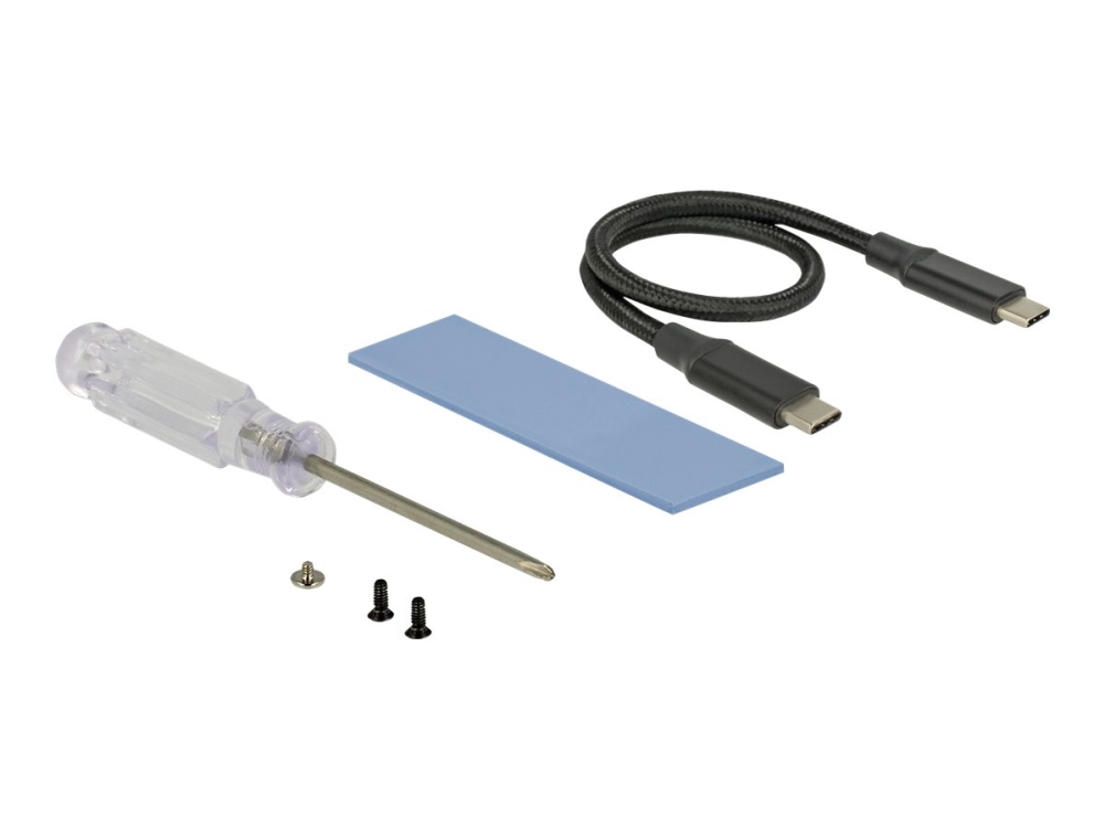 DELOCK 42600 M.2 NVMe SSD -kotelo, USB 3.2 Gen 2, USB-C, musta