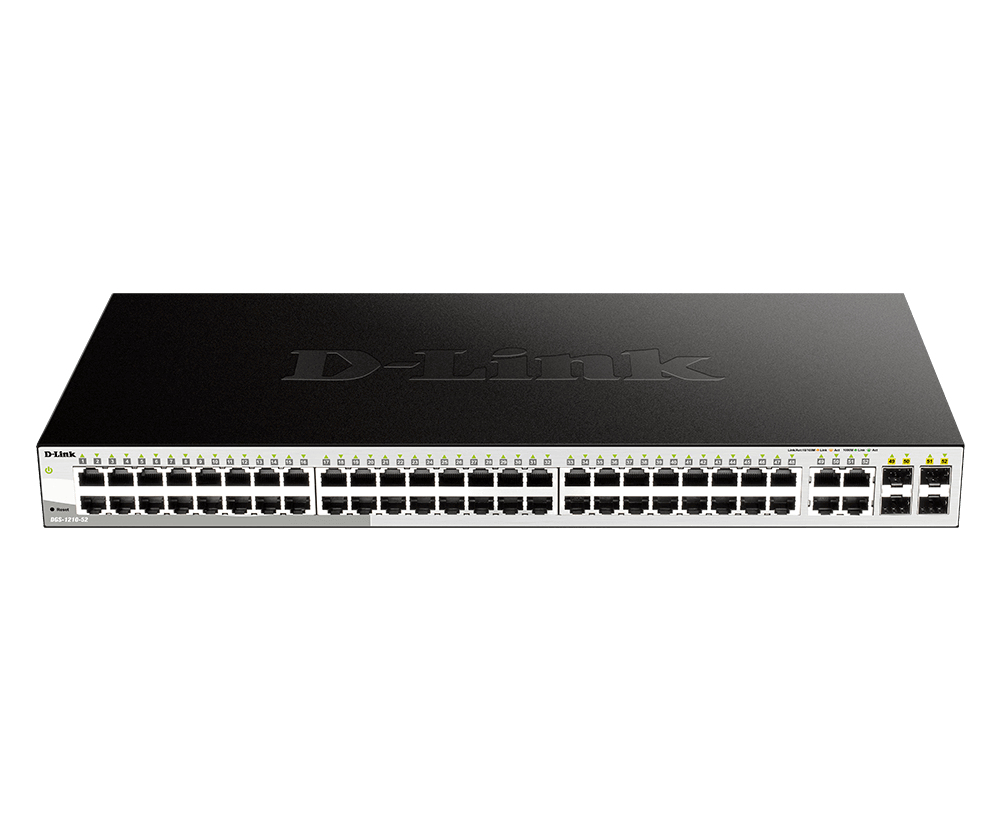 D-Link DGS-1210-52/E - Hallittava Gigabit-kytkin, Musta