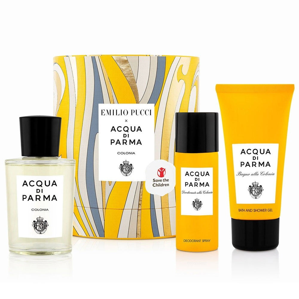 Sarja Acqua di Parma: Blu Mediterraneo Orange of Capri Eau De Toilette Unisex 75 ml + vartalovoide 50 ml + puhdistava suihkugeeli kaikille ihotyypeill