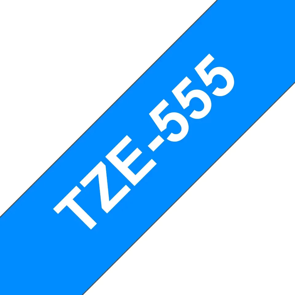 BROTHER TZ555 tape white/blue 24mm 8m