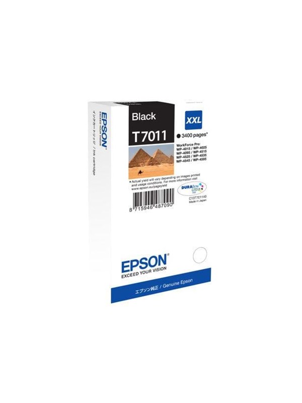 Epson T701 XXL-mustekasetti, 63.2 ml, musta
