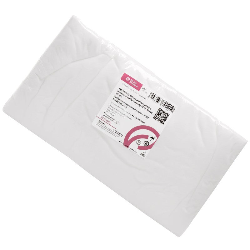 Eko-Higiena Kertakäyttöinen kampaamon pyyhe pehmeästä rei'itetystä kuitukankaasta 70x40 cm, 50 kappaletta