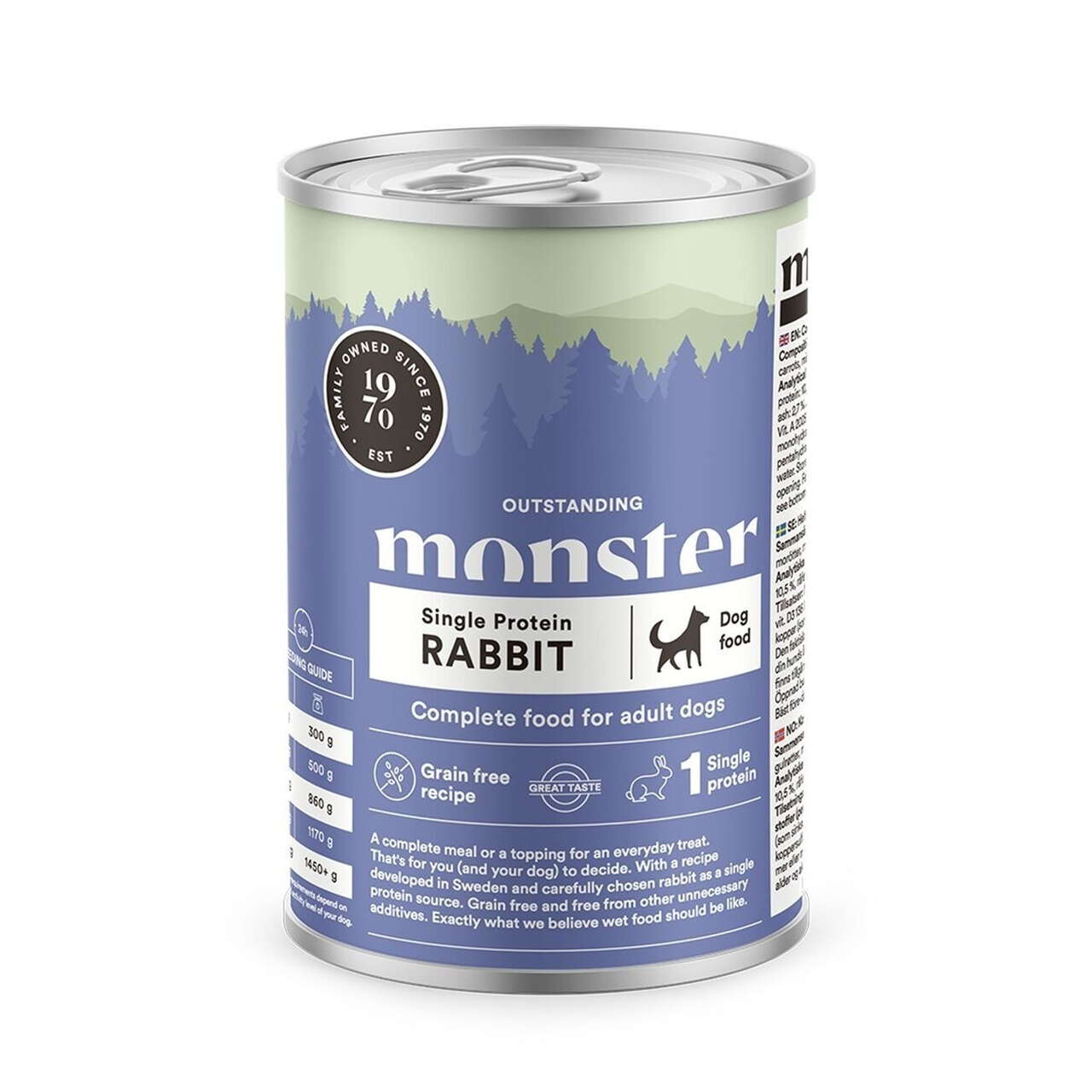 Monster Dog Adult Single Rabbit 400g