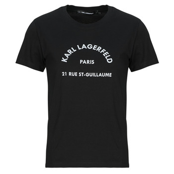 Karl Lagerfeld Paita 'Rue St-Guillaume'  musta / valkoinen