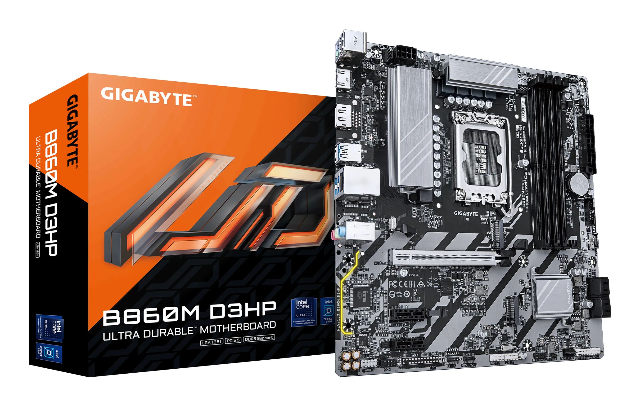 GIGABYTE B860M D3HP Emolevy - Intel B860 - Intel LGA1851 - DDR5 RAM - Micro-ATX