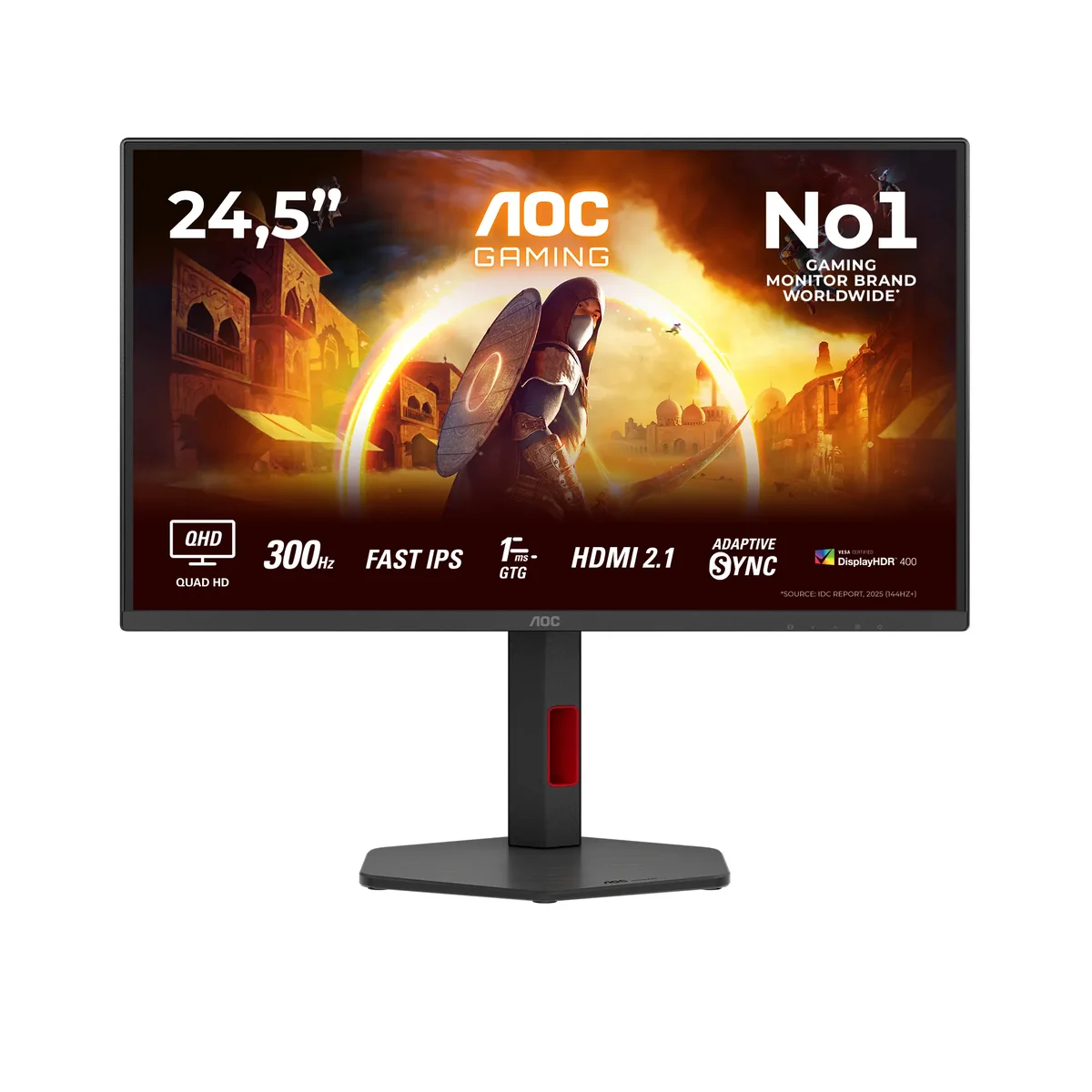 AOC Q25G4SR 24.5" QHD, IPS, 300Hz -pelinäyttö