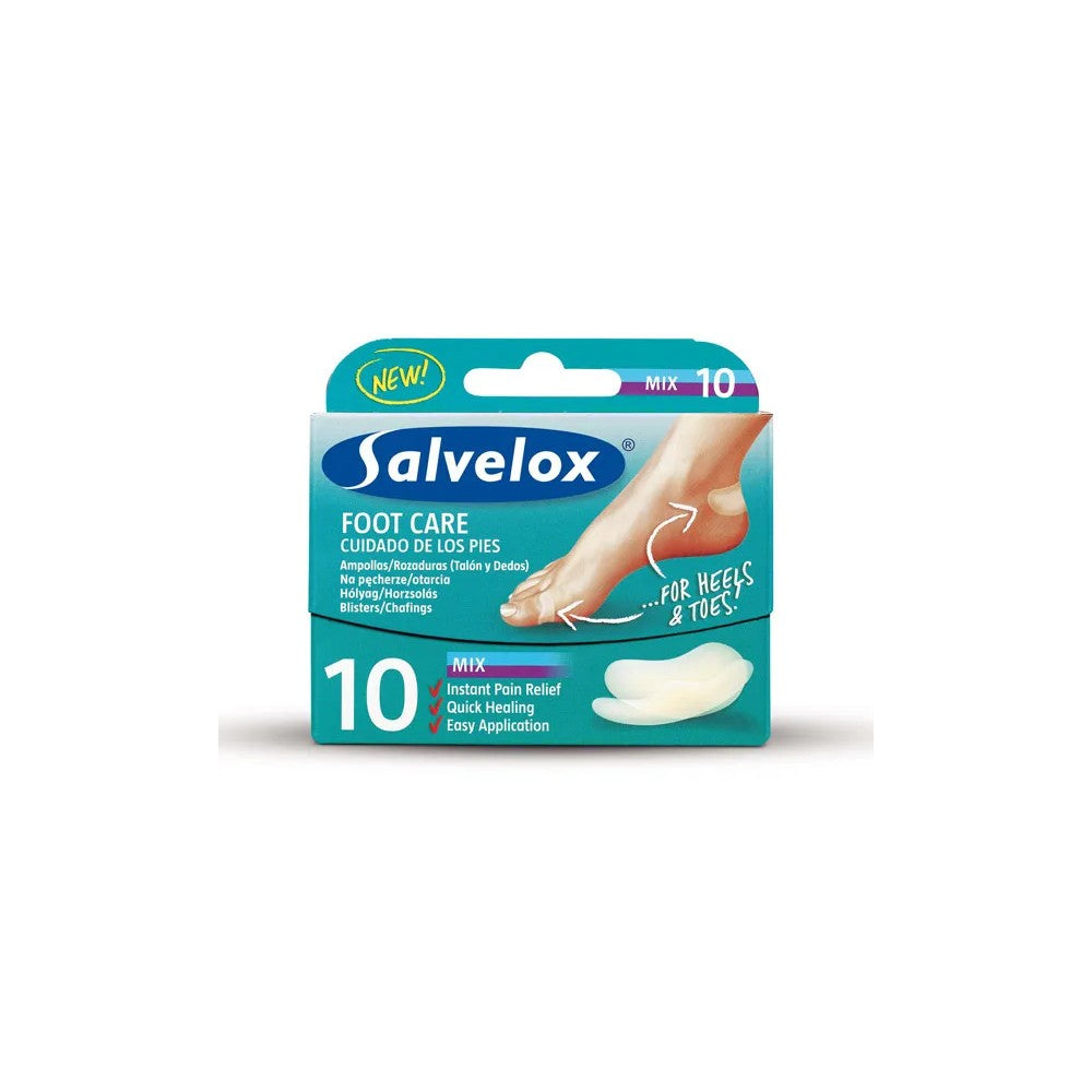 Salvequick läpipainopakkaus jalkojen hoitoon 10 yksikköä