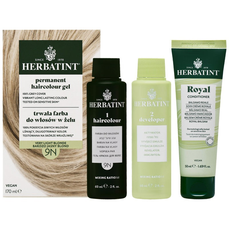 Herbatint Pysyvä hiusväri geelinä 170ml 9N | Erittäin vaalea blondi