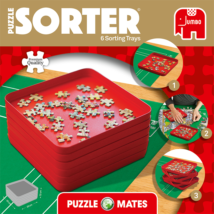 Jumbo M)Puzzle Mates - Palapelinlajittelija 6 lokeroa (20x20cm)