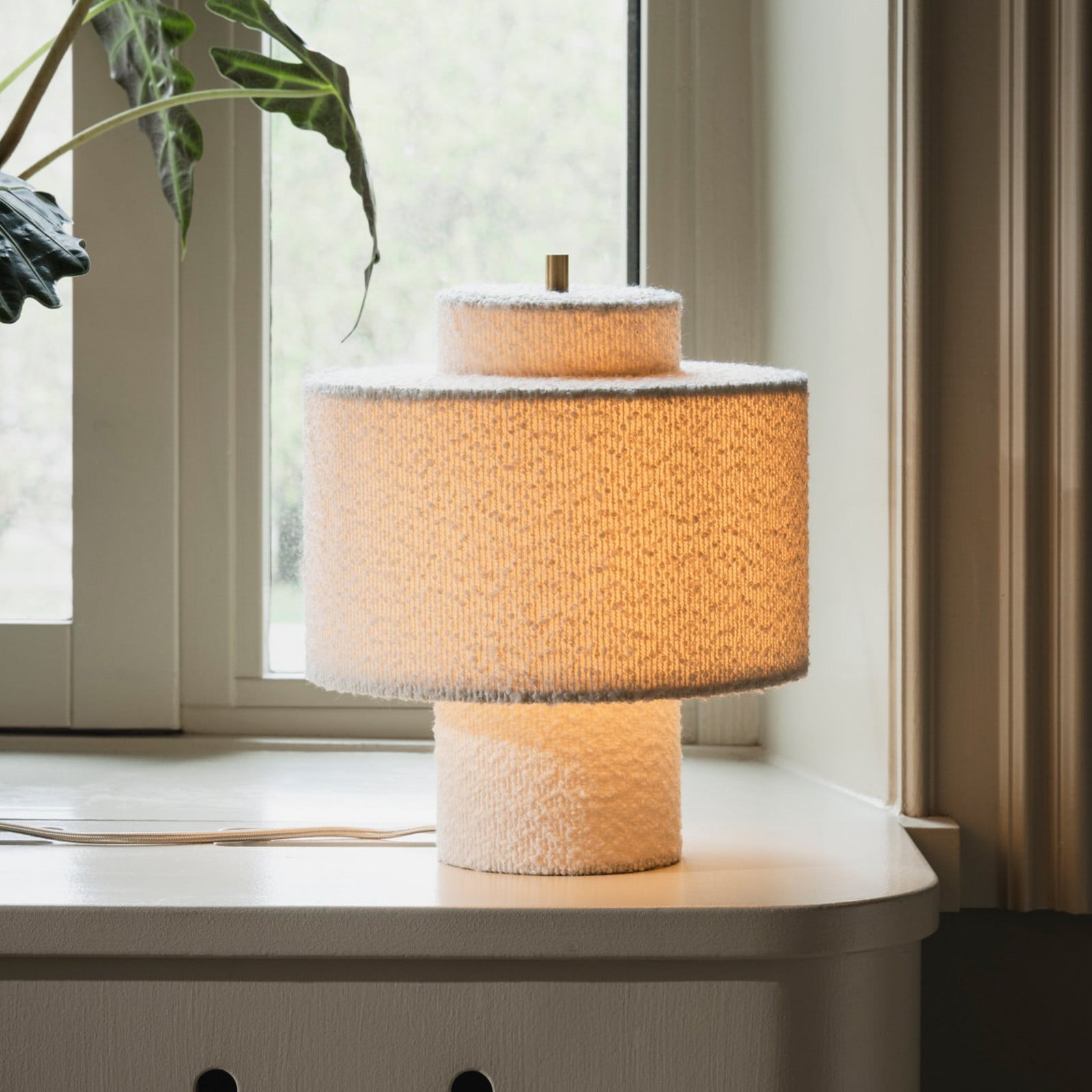 Noah pöytälamppu, valkoinen, korkeus 31 cm, tekstiili - Globen Lighting - Olohuone - Design - Kangas / tekstiili - Yksilamppuinen
